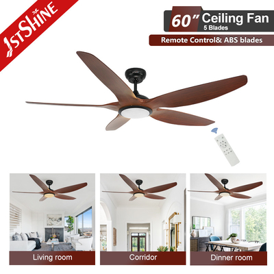 living room Fancy 52 Inch LED Ceiling Fan ABS Blade Body LED Lamp Air Cooler