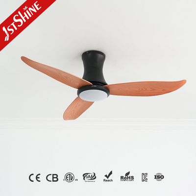ABS Blade Flush Mount Ceiling Fan With Light 6 Speed Remote Control