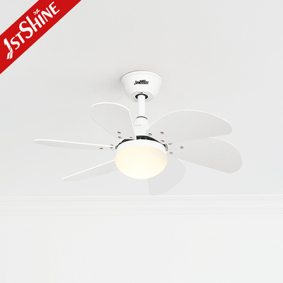White Ceiling Fan Light Kids' Room DC Motor 30 Inch Mini LED Ceiling Fan