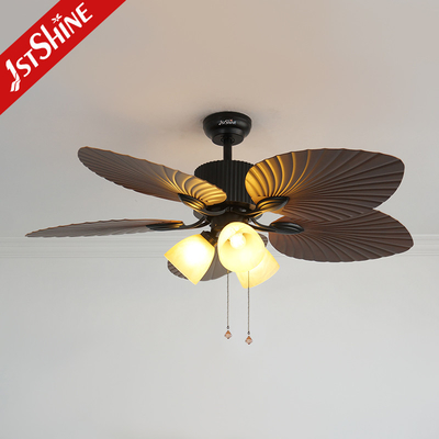 52 Inches Decorative Ceiling Fan With Light Kit Pull Chain Ac Motor