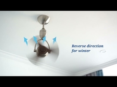 Современный 14-дюймовый никелевый небольшой вращающийся потолочный вентилятор постоянного тока с дистанционным управлением