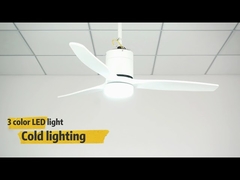 Потолочный вентилятор из массива дерева Simplicity с 3 лопастями и двигателем 35 Вт