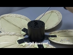 Классический декоративный потолочный вентилятор Villa Exotic Malaysia с 5 пальмовыми лопастями