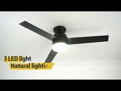 5-скоростной декоративный потолочный вентилятор с дистанционным управлением, лопасти из МДФ, черный пластик