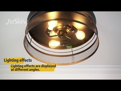 Спальня ETL 42-дюймовый невидимый потолочный вентилятор фермерского дома с подсветкой