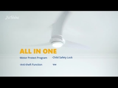 Dc вентилятора ABS тихого потолочного вентилятора белый современный привел потолочный вентилятор с дистанционным управлением