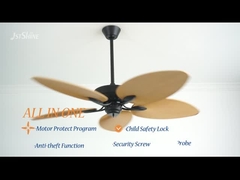 Тропический потолочный вентилятор стиля 56 dc мотора 5 дюймов потолочного вентилятора лезвий с дистанционным управлением