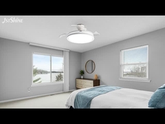 Флюш с установкой на 42 дюймах, вытягиваемый потолочный вентилятор, свет, двигатель постоянного тока, дистанционное управление 6 скоростей