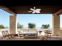 52-дюймовый декоративный тропический потолочный вентилятор со светом, лопасти из АБС-пластика, тихий двигатель постоянного тока