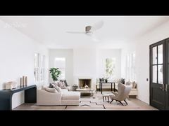 Современный потолочный вентилятор 48'' с пластиковыми лопастями, двигателем постоянного тока, модель с двумя функциями и опциональным комплектом освещения