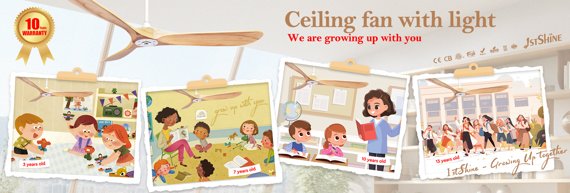 Качество Удаленный потолочный вентилятор СИД Фабрика