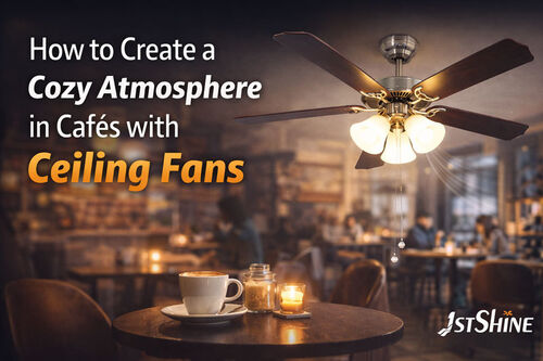 Последние новости компании о Как создать уютную атмосферу в кафе с помощью потолочных вентиляторов