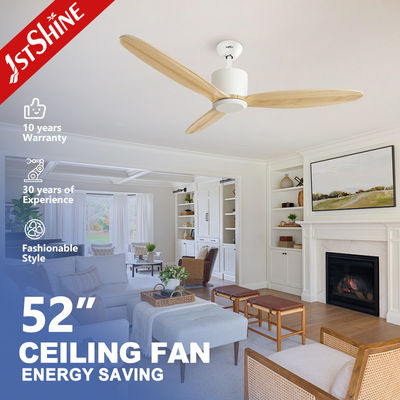 Хорошая цена OEM 3 деревянные лезвия 52 Solid Wood App Smart Control Ceiling Fan с постоянным током онлайн