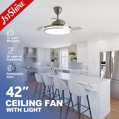 Хорошая цена 42-дюймовый выдвижной потолочный вентилятор, двигатель постоянного тока с дистанционным управлением 6 скоростей онлайн