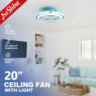 Качество  Blue Modern 220V LED Ceiling Fan With Dimming LED Light And Remote Control Фабрика