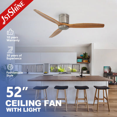 Хорошая цена TUYA App-Controlled 2 IN 1 LED Light Ceiling Fan Low Ceiling Solid Wood Blades с дистанционным онлайн