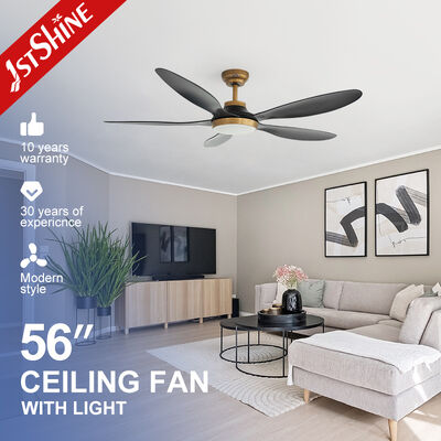 Хорошая цена 56-дюймовый современный пластиковый потолочный вентилятор с двигателем постоянного тока и энергосберегающей светодиодной подсветкой Онлайн